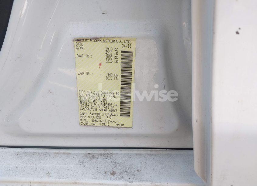 Photo 9 of 2013 Nissan Altima 2.5 S (VIN 1N4AL3APXDN554847)