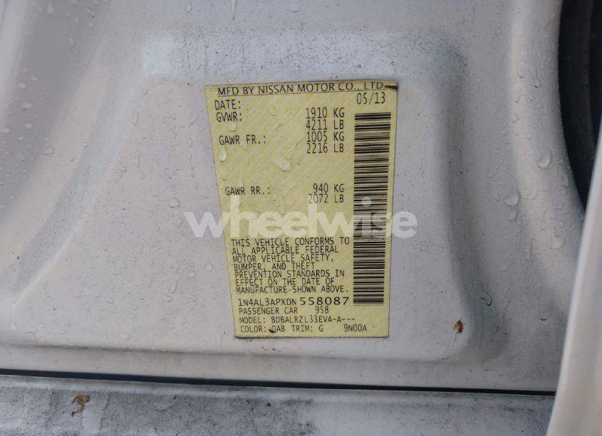 Photo 9 of 2013 Nissan Altima 2.5 S (VIN 1N4AL3APXDN558087)