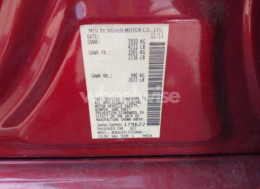 Photo 9 of 2014 Nissan Altima 2.5 S (VIN 1N4AL3APXEC179622)