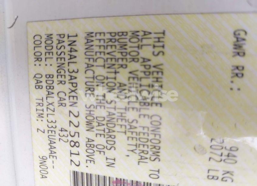 Photo 9 of 2014 Nissan Altima 2.5 SL (VIN 1N4AL3APXEN225812)