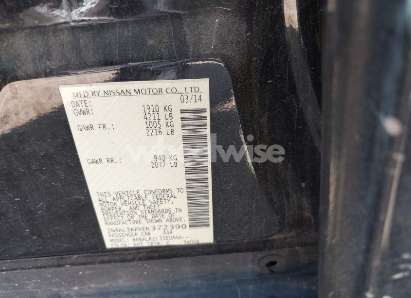 Photo 9 of 2014 Nissan Altima 2.5 S (VIN 1N4AL3APXEN372390)