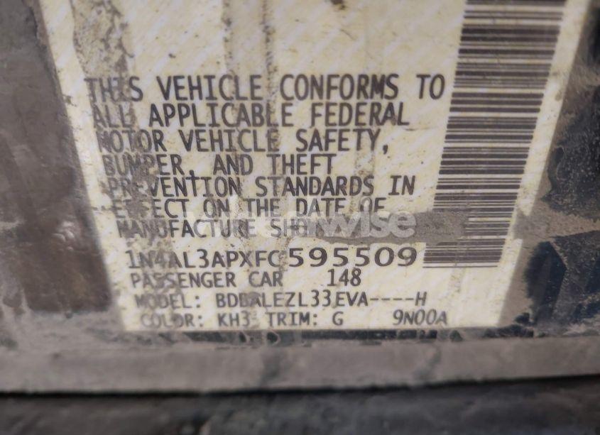 Photo 9 of 2015 Nissan Altima 2.5 S (VIN 1N4AL3APXFC595509)