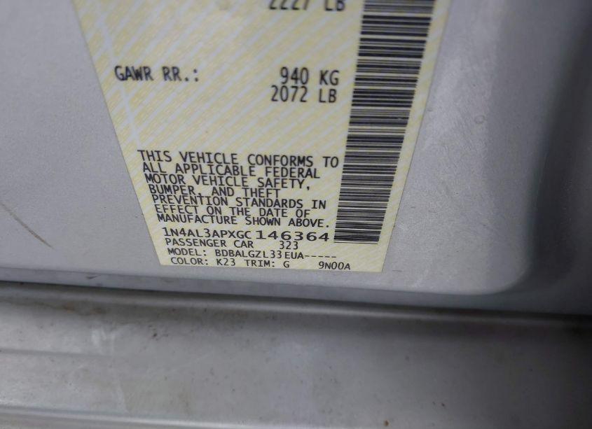 Photo 9 of 2016 Nissan Altima 2.5 S (VIN 1N4AL3APXGC146364)