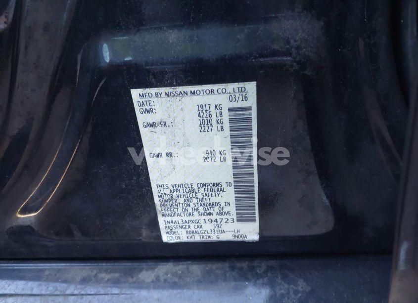 Photo 9 of 2016 Nissan Altima 2.5 S (VIN 1N4AL3APXGC194723)