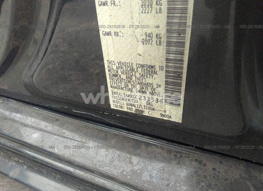 Photo 9 of 2016 Nissan Altima 2.5 SV (VIN 1N4AL3APXGC233536)