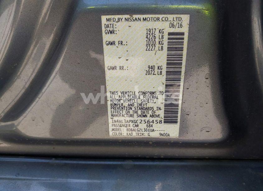 Photo 9 of 2016 Nissan Altima 2.5/2.5 S/2.5 SL/2.5 SR/2.5 SV (VIN 1N4AL3APXGC256458)