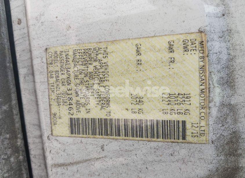 Photo 9 of 2016 Nissan Altima 2.5 SR (VIN 1N4AL3APXGN318462)