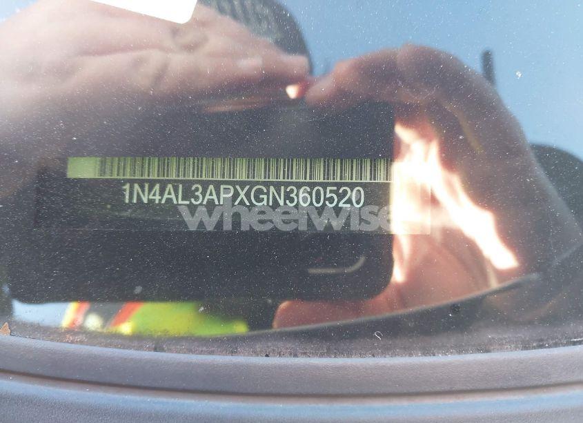 Photo 9 of 2016 Nissan Altima 2.5/2.5 S/2.5 SL/2.5 SR/2.5 SV (VIN 1N4AL3APXGN360520)