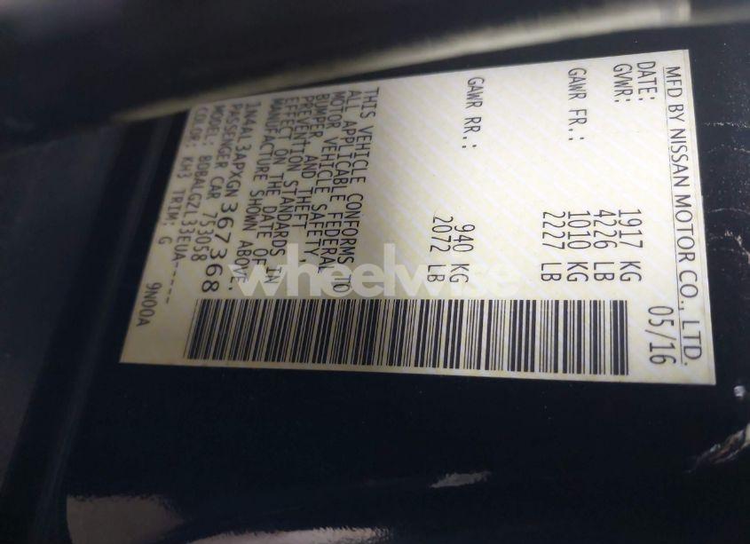 Photo 9 of 2016 Nissan Altima 2.5/2.5 S/2.5 SL/2.5 SR/2.5 SV (VIN 1N4AL3APXGN367368)