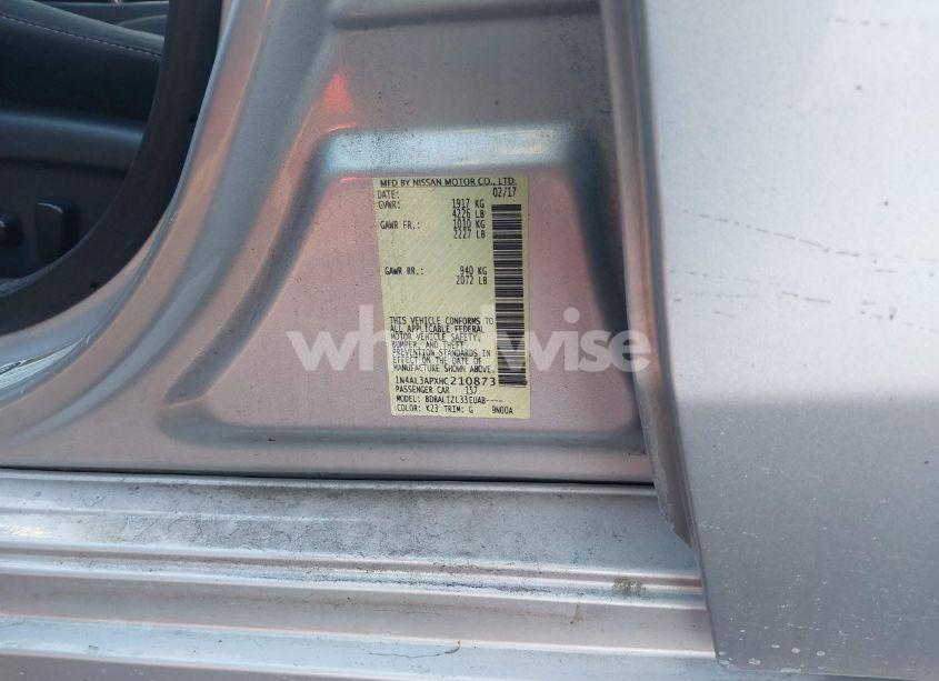 Photo 9 of 2017 Nissan Altima 2.5 SV (VIN 1N4AL3APXHC210873)