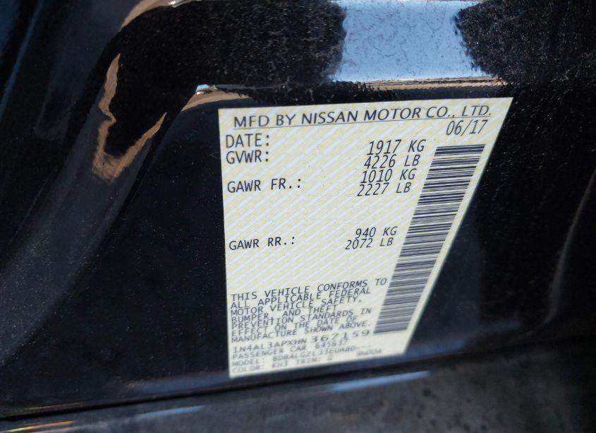 Photo 9 of 2017 Nissan Altima 2.5 S (VIN 1N4AL3APXHN367159)