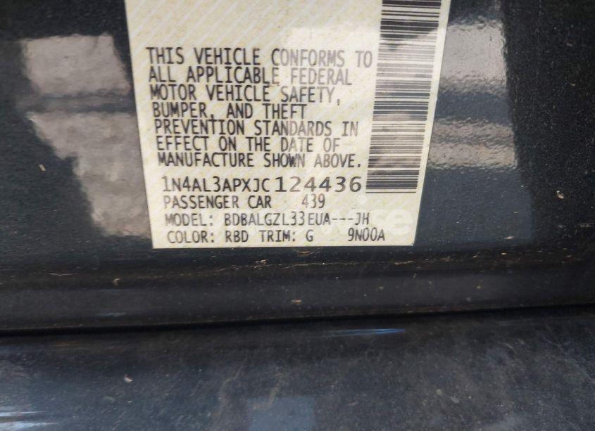 Photo 9 of 2018 Nissan Altima 2.5 S (VIN 1N4AL3APXJC124436)