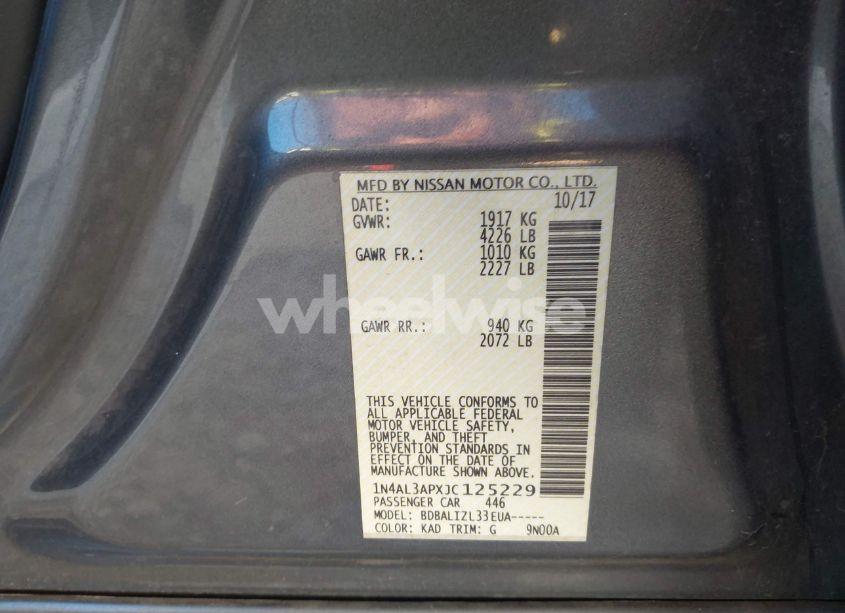 Photo 9 of 2018 Nissan Altima 2.5 SV (VIN 1N4AL3APXJC125229)