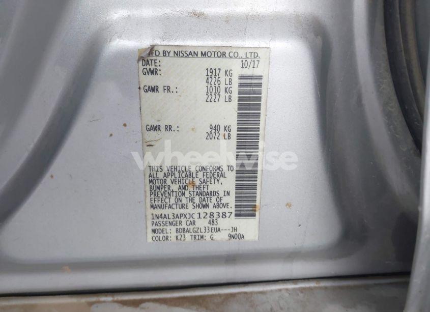 Photo 9 of 2018 Nissan Altima 2.5 S (VIN 1N4AL3APXJC128387)