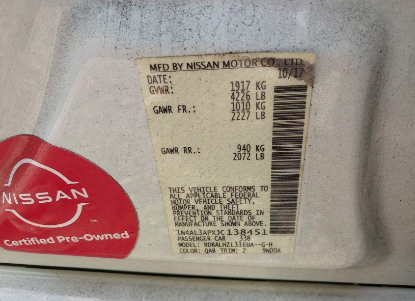 Photo 9 of 2018 Nissan Altima 2.5 SR (VIN 1N4AL3APXJC138451)