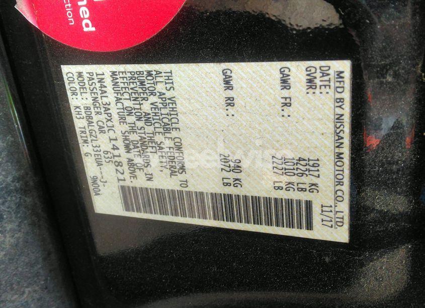 Photo 9 of 2018 Nissan Altima 2.5 S (VIN 1N4AL3APXJC141821)