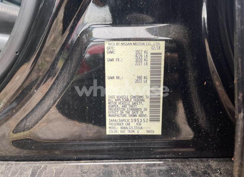 Photo 9 of 2018 Nissan Altima 2.5 SV (VIN 1N4AL3APXJC195152)