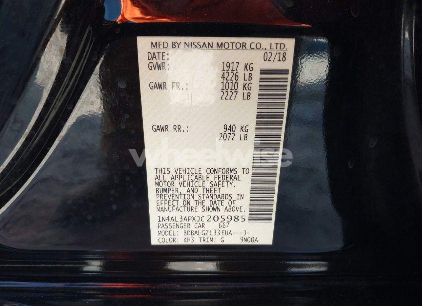 Photo 9 of 2018 Nissan Altima 2.5 S (VIN 1N4AL3APXJC205985)