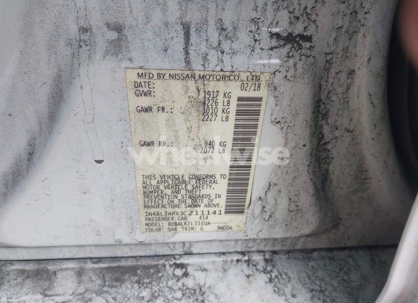 Photo 9 of 2018 Nissan Altima 2.5 SL (VIN 1N4AL3APXJC211141)