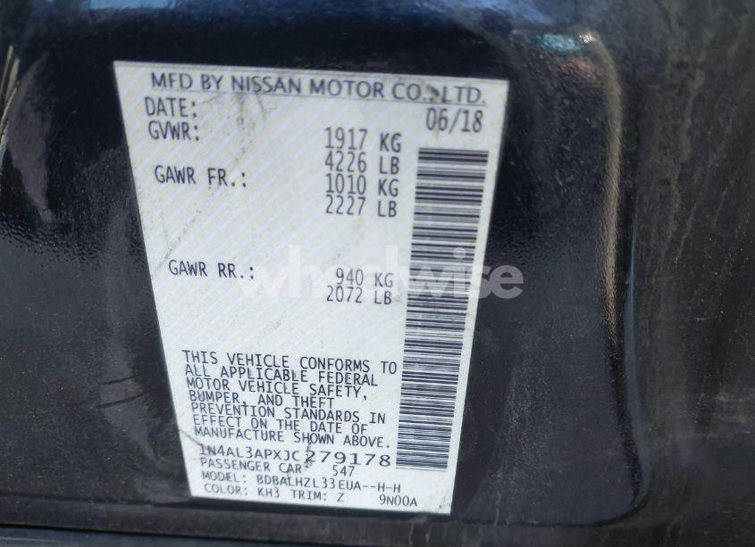 Photo 9 of 2018 Nissan Altima 2.5 SR (VIN 1N4AL3APXJC279178)