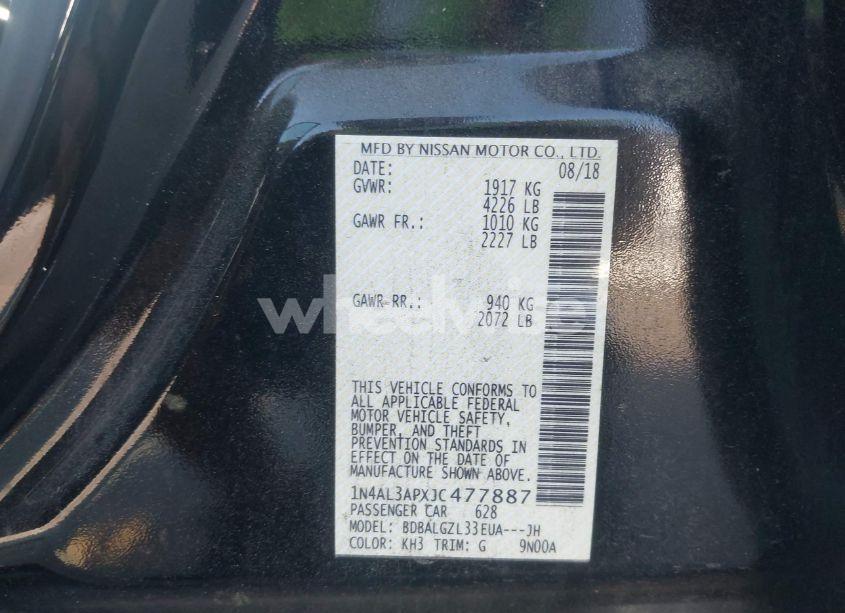 Photo 9 of 2018 Nissan Altima 2.5 S (VIN 1N4AL3APXJC477887)