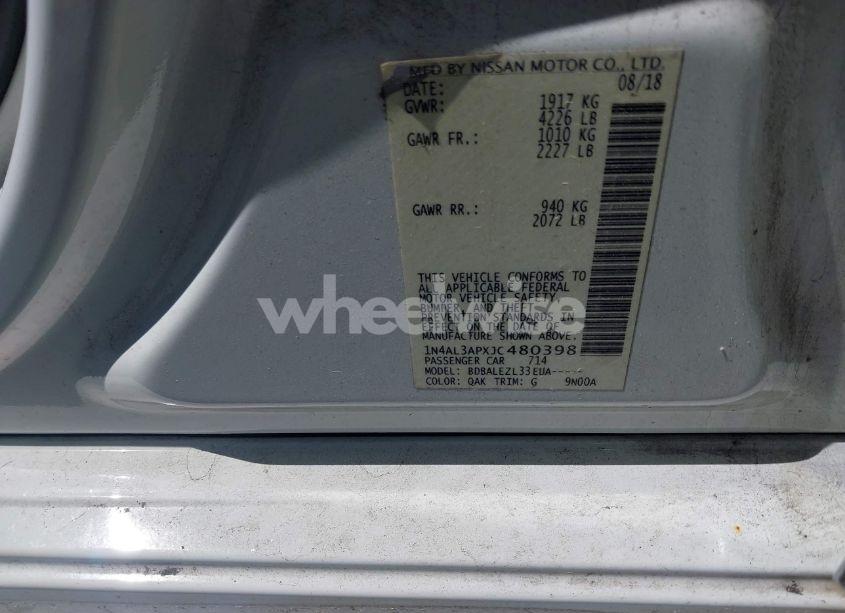 Photo 9 of 2018 Nissan Altima 2.5 S (VIN 1N4AL3APXJC480398)