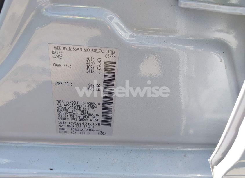 Photo 9 of 2024 Nissan Altima SR VC-TURBO FWD (VIN 1N4AL4CV1RN426358)