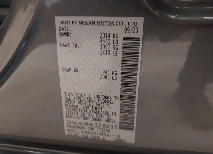 Photo 9 of 2024 Nissan Altima SR VC-TURBO FWD (VIN 1N4AL4CV4RN328635)