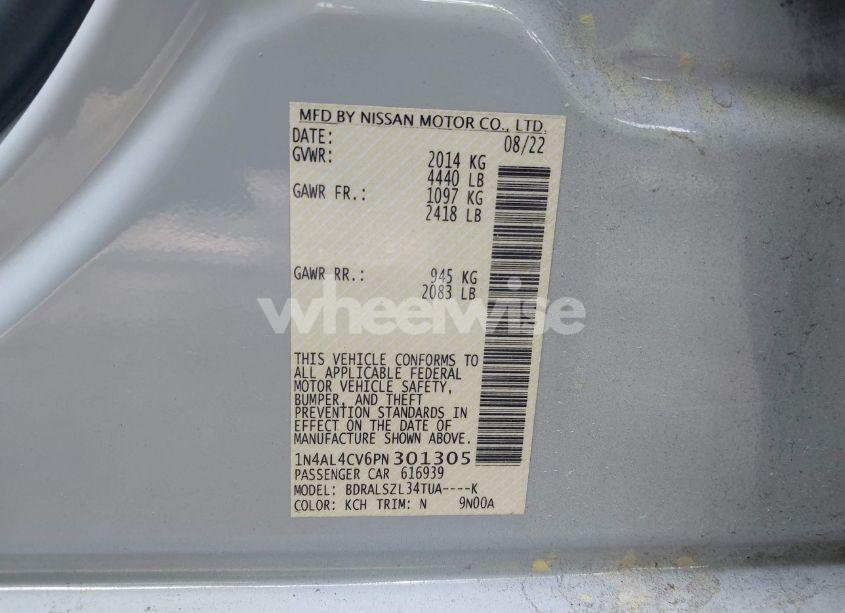 Photo 9 of 2023 Nissan Altima SR VC-TURBO FWD (VIN 1N4AL4CV6PN301305)
