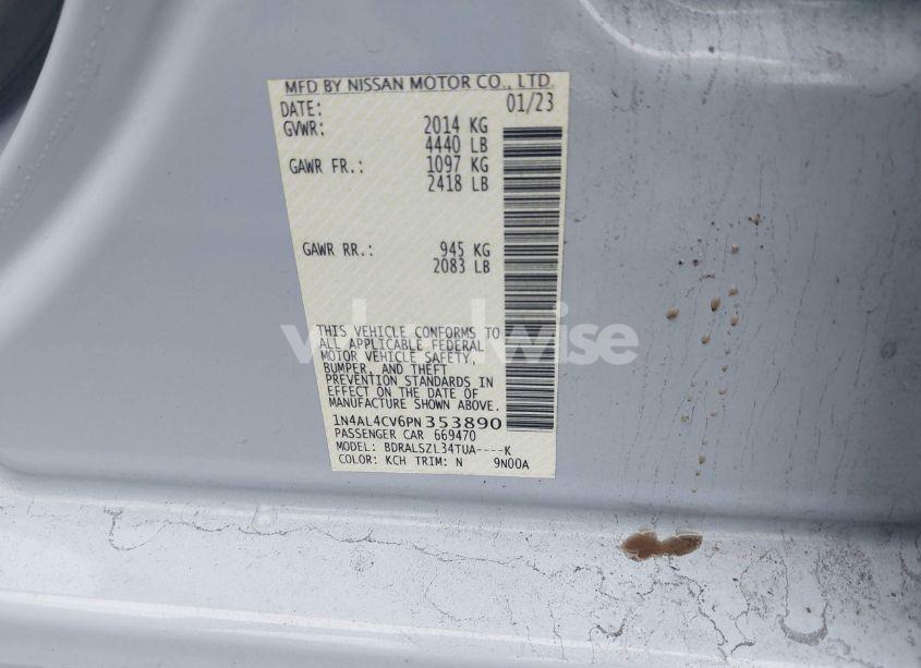 Photo 9 of 2023 Nissan Altima SR VC-TURBO FWD (VIN 1N4AL4CV6PN353890)