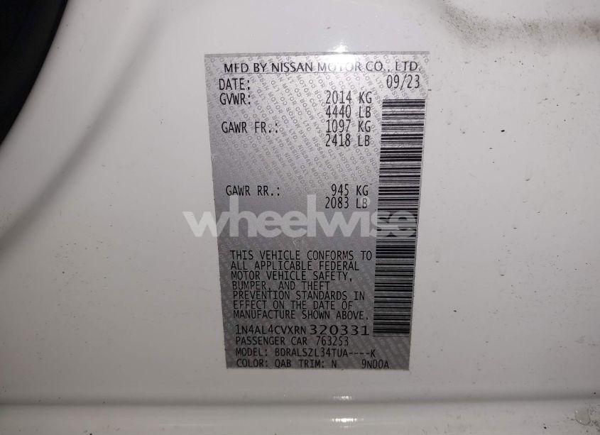 Photo 9 of 2024 Nissan Altima SR VC-TURBO FWD (VIN 1N4AL4CVXRN320331)