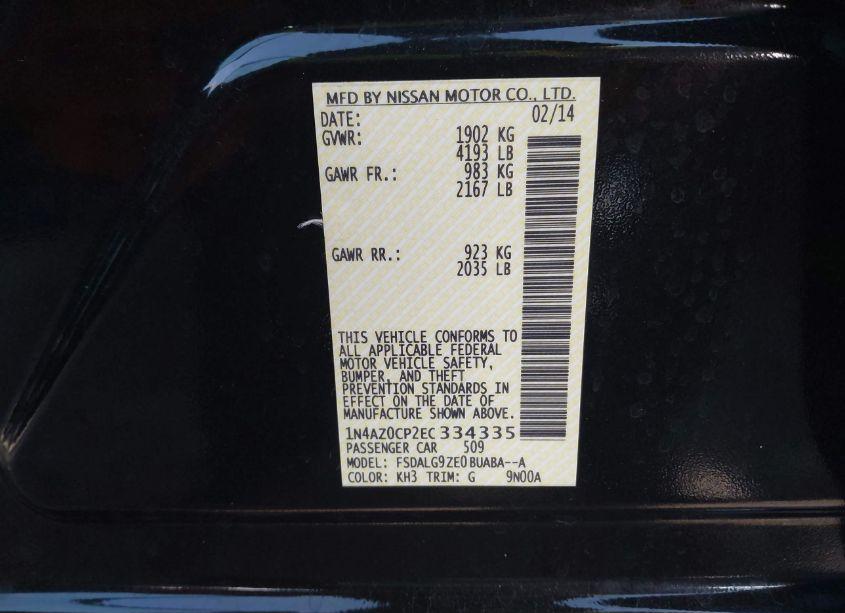 Photo 9 of 2014 Nissan Leaf SL (VIN 1N4AZ0CP2EC334335)