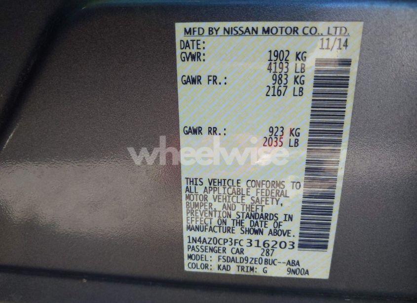 Photo 9 of 2015 Nissan Leaf SV (VIN 1N4AZ0CP3FC316203)