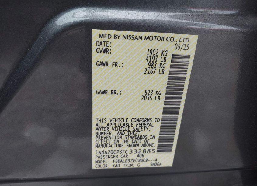 Photo 9 of 2015 Nissan Leaf S (VIN 1N4AZ0CP3FC332885)