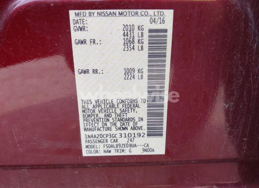 Photo 9 of 2016 Nissan Leaf S (VIN 1N4AZ0CP3GC310192)