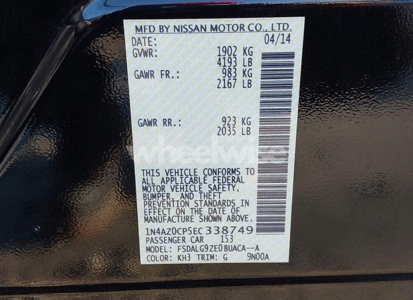 Photo 9 of 2014 Nissan Leaf SL (VIN 1N4AZ0CP5EC338749)