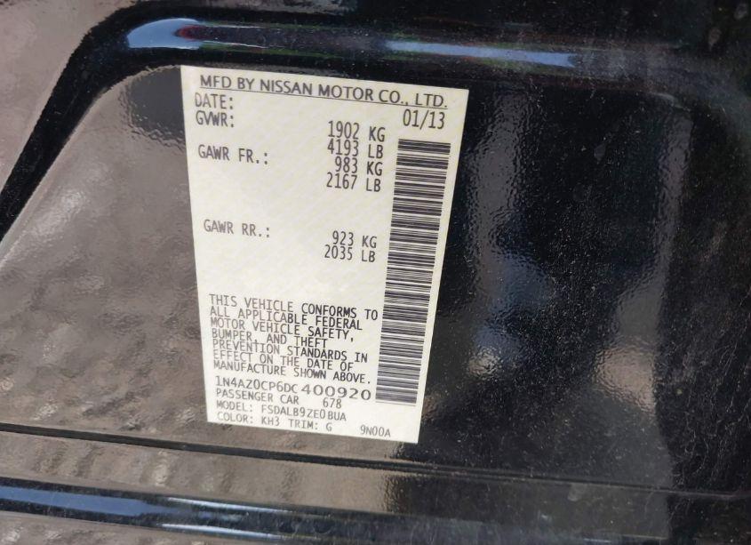 Photo 9 of 2013 Nissan Leaf S (VIN 1N4AZ0CP6DC400920)