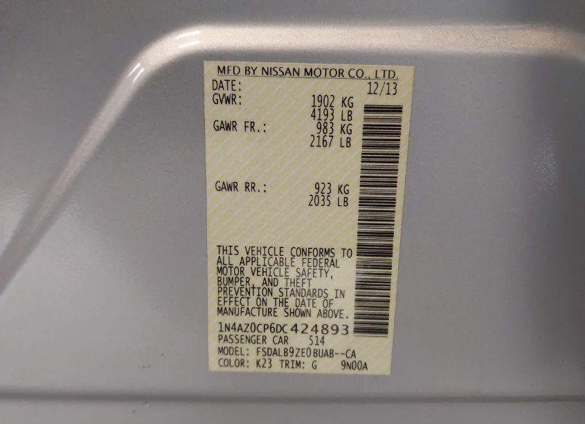 Photo 9 of 2013 Nissan Leaf S (VIN 1N4AZ0CP6DC424893)