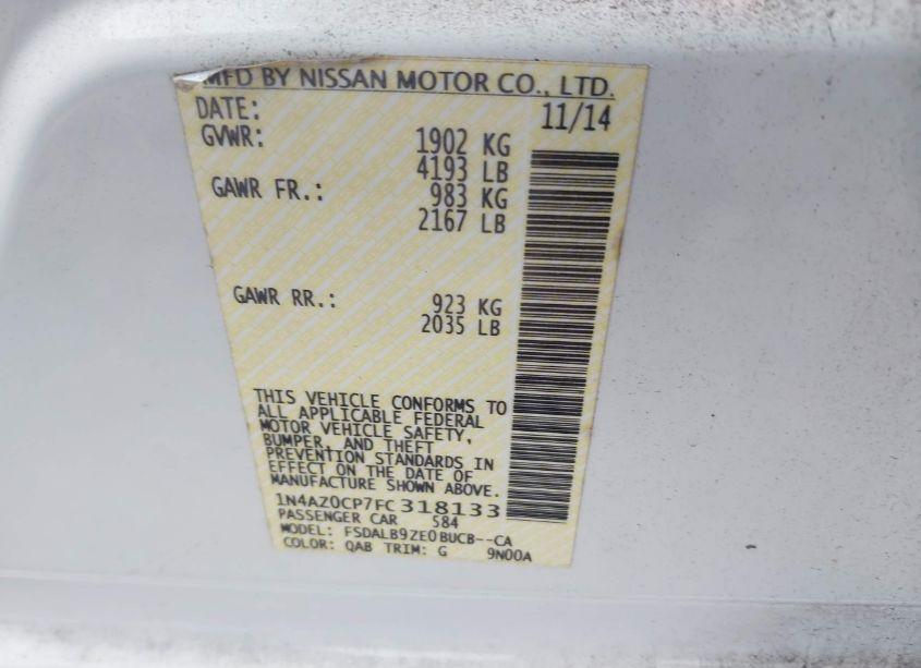 Photo 9 of 2015 Nissan Leaf S (VIN 1N4AZ0CP7FC318133)