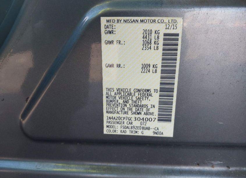 Photo 9 of 2016 Nissan Leaf S (VIN 1N4AZ0CP7GC304007)