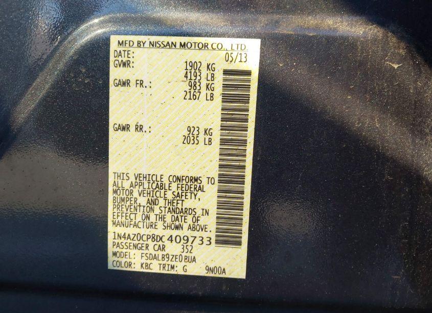 Photo 9 of 2013 Nissan Leaf S (VIN 1N4AZ0CP8DC409733)