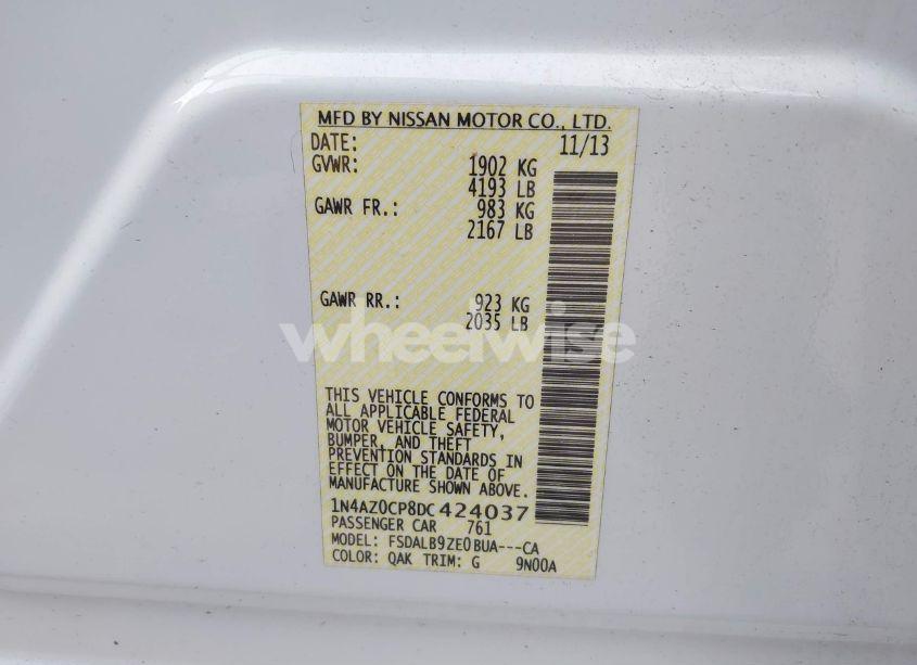Photo 9 of 2013 Nissan Leaf S (VIN 1N4AZ0CP8DC424037)
