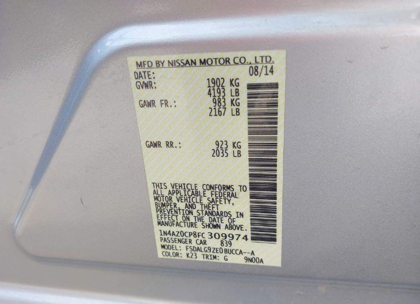 Photo 9 of 2015 Nissan Leaf SL (VIN 1N4AZ0CP8FC309974)