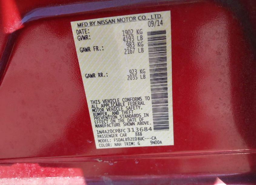 Photo 9 of 2015 Nissan Leaf S (VIN 1N4AZ0CP8FC313684)