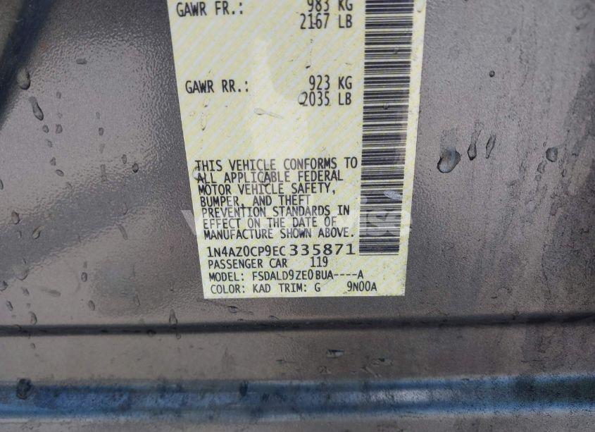 Photo 9 of 2014 Nissan Leaf SV (VIN 1N4AZ0CP9EC335871)