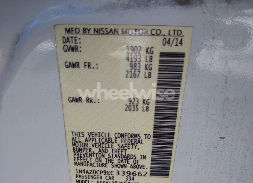 Photo 9 of 2014 Nissan Leaf S (VIN 1N4AZ0CP9EC339662)