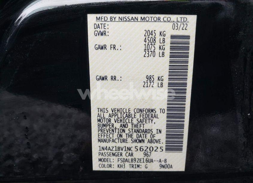 Photo 9 of 2022 Nissan Leaf S 40 KWH (VIN 1N4AZ1BV1NC562025)
