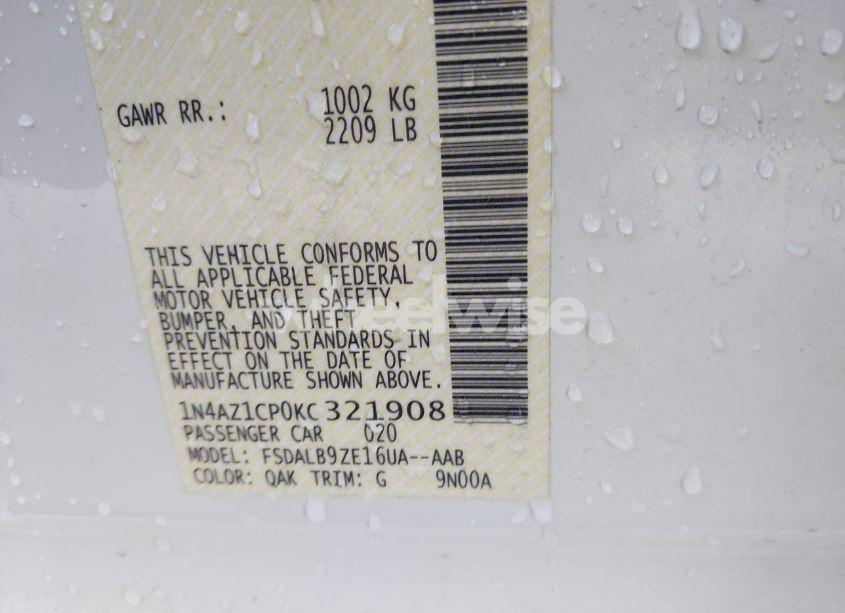 Photo 9 of 2019 Nissan Leaf S (VIN 1N4AZ1CP0KC321908)