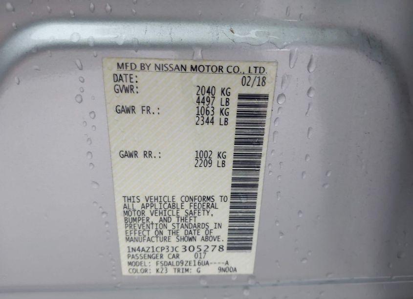 Photo 9 of 2018 Nissan Leaf SV (VIN 1N4AZ1CP3JC305278)