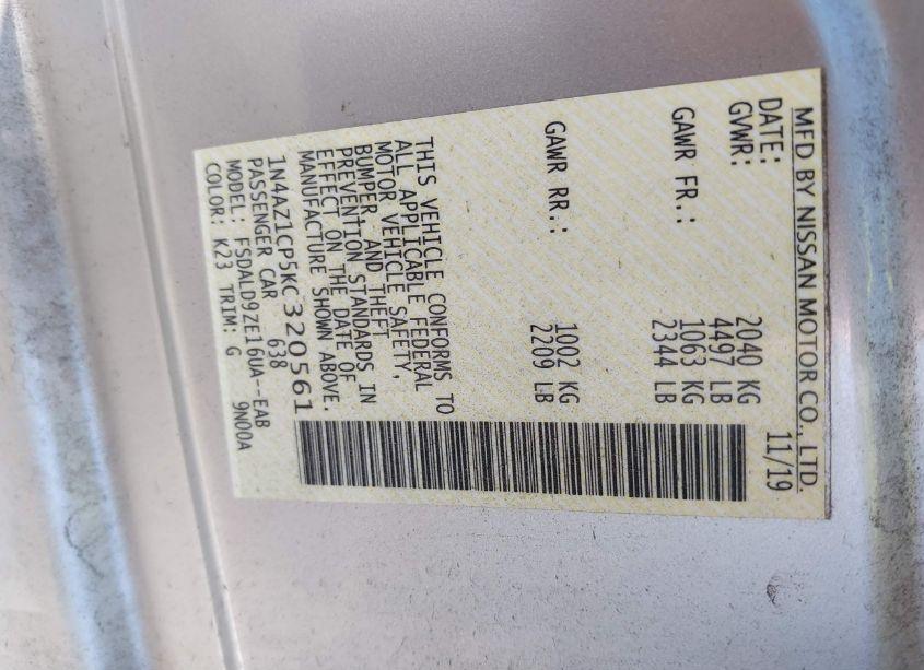 Photo 9 of 2019 Nissan Leaf SV (VIN 1N4AZ1CP5KC320561)